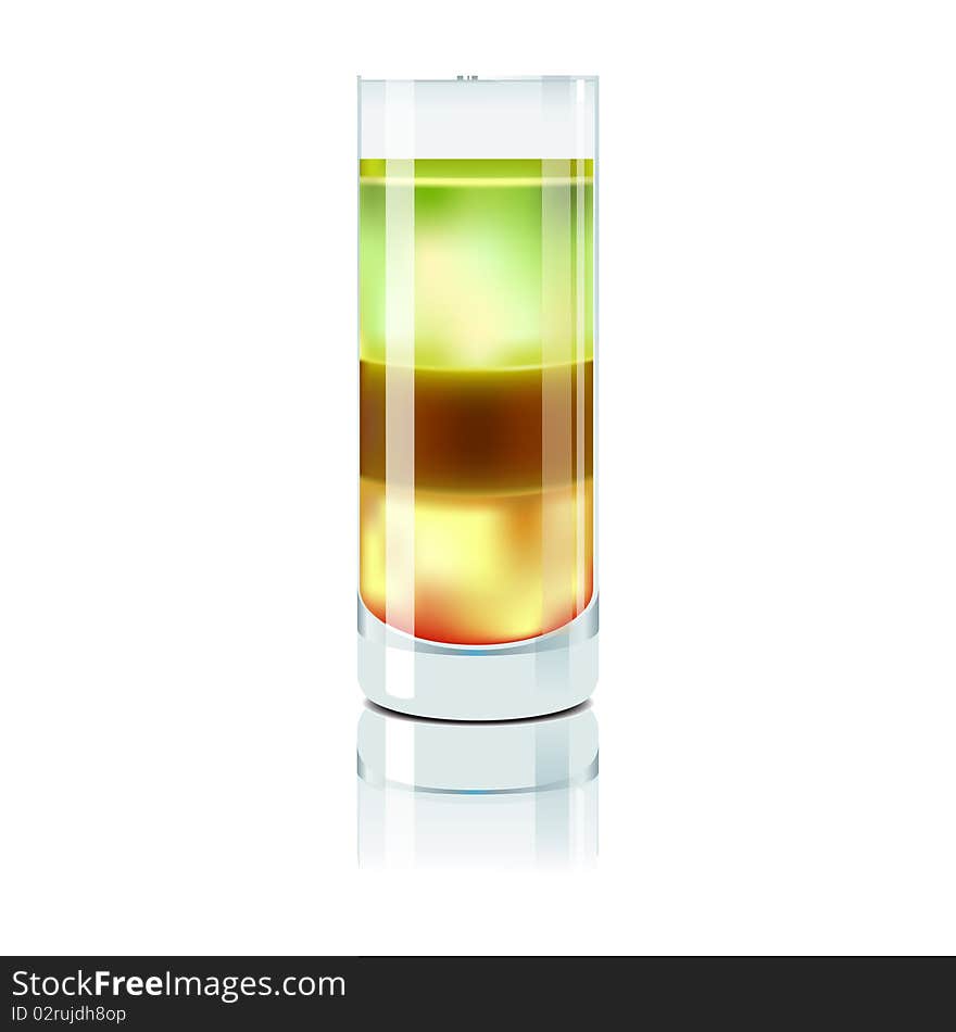 Cocktail on a white background the vector