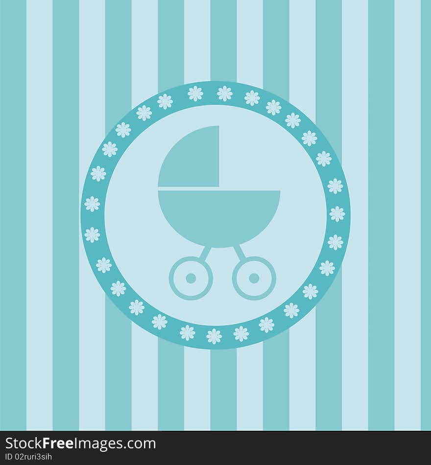 Cute blue baby arrival background. Cute blue baby arrival background