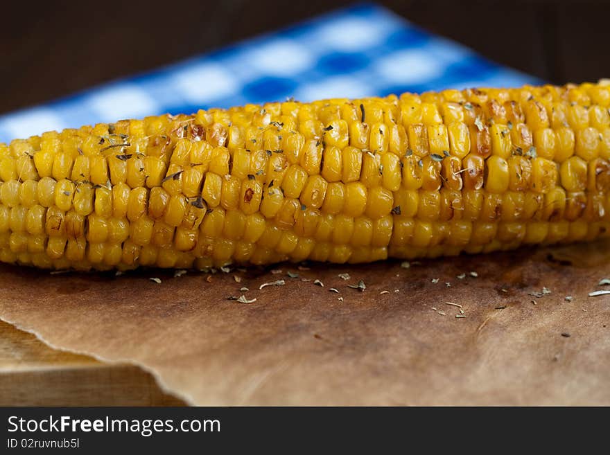 Grilled corn on the cob