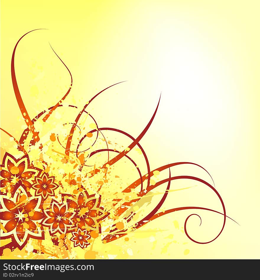 Yellow flower design