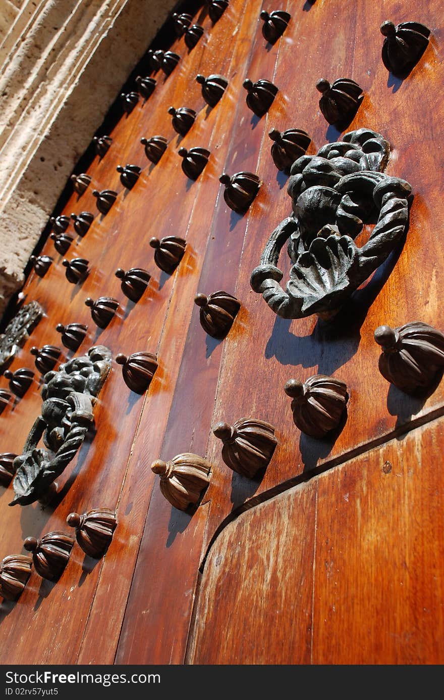 This is a door of a buildin historic in cartagena colombia. This is a door of a buildin historic in cartagena colombia