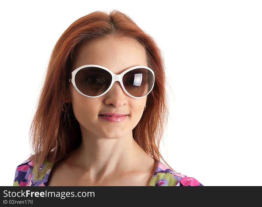 Portrait Of The Beautiful Girl In Sunglasseses