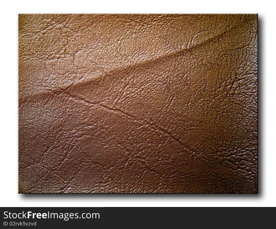 Nature brown leather texture sample