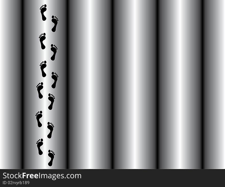 Detailed vector image of footprint. Detailed vector image of footprint.