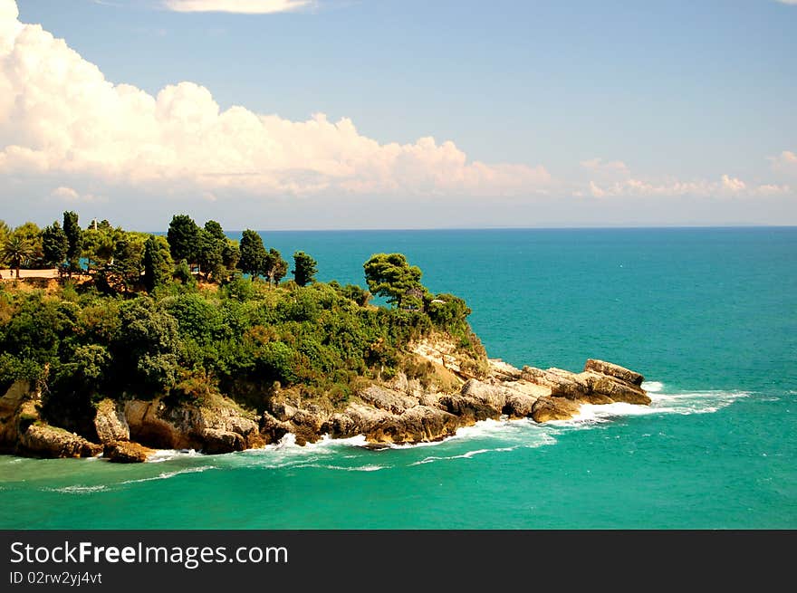 Cliff in Ulcinj in Montenegro