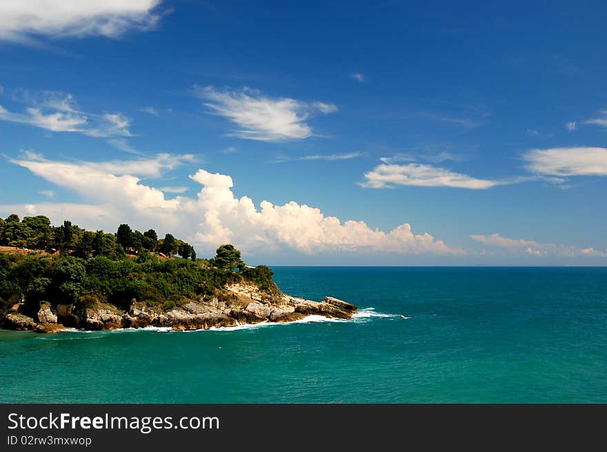 Cliff in Ulcinj, Montenegro