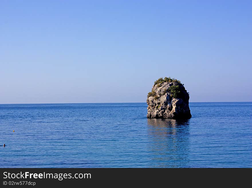 Little island in the sea