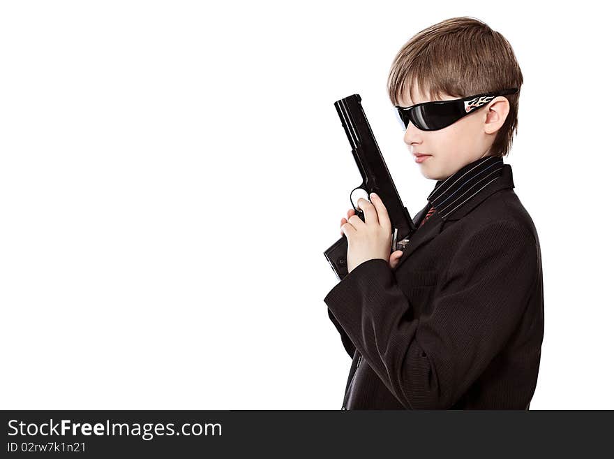 Boy with gun