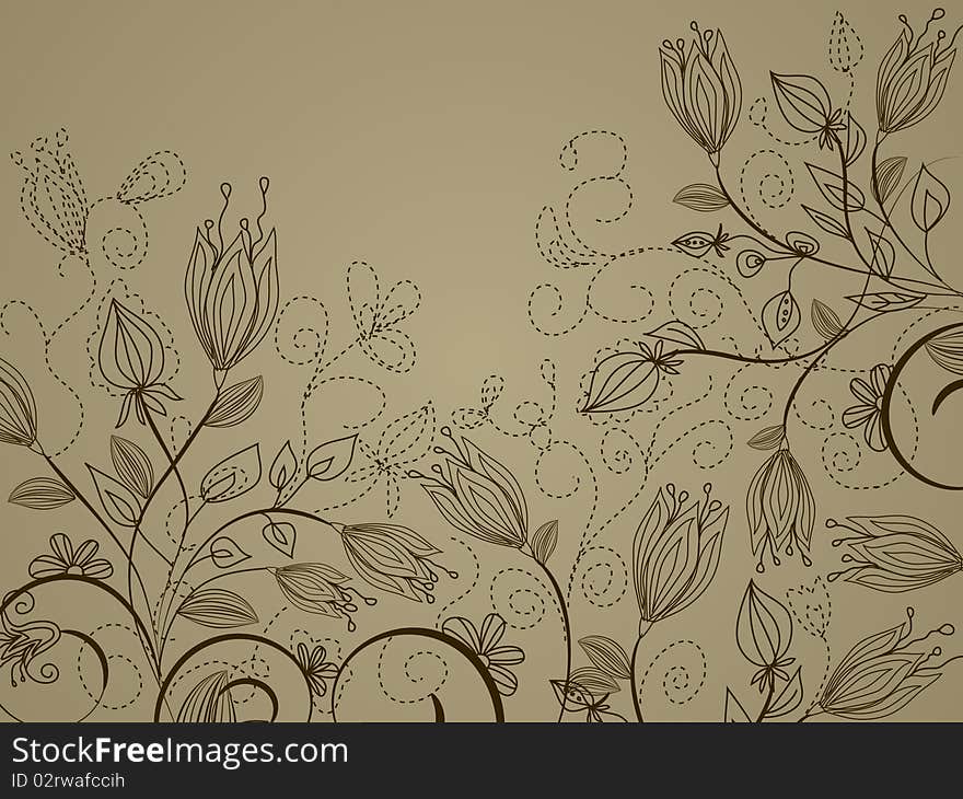 Flower decoratively romantically abstraction illustration. Flower decoratively romantically abstraction illustration