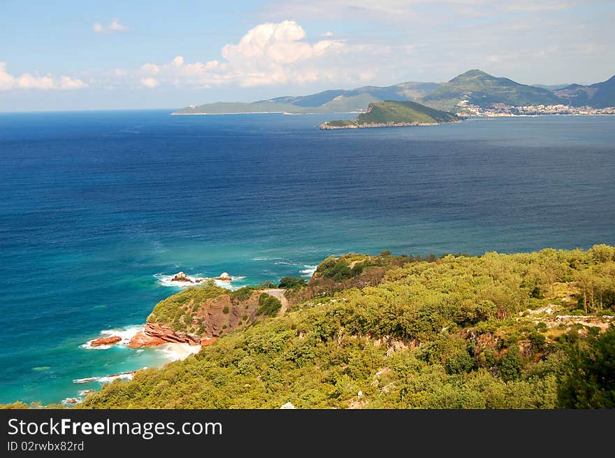 Gorgeous picturesque scene of rocky adriatic beach