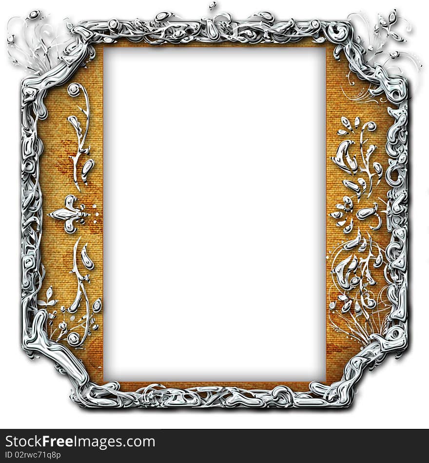 Vintage photo frame for web or wallpaper with classy patterns. Vintage photo frame for web or wallpaper with classy patterns