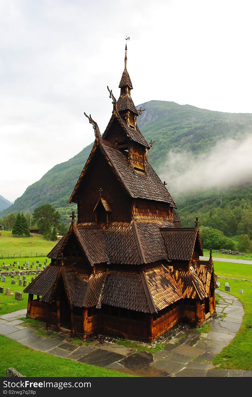 Ancient wooden church in Norway, Lyrdal