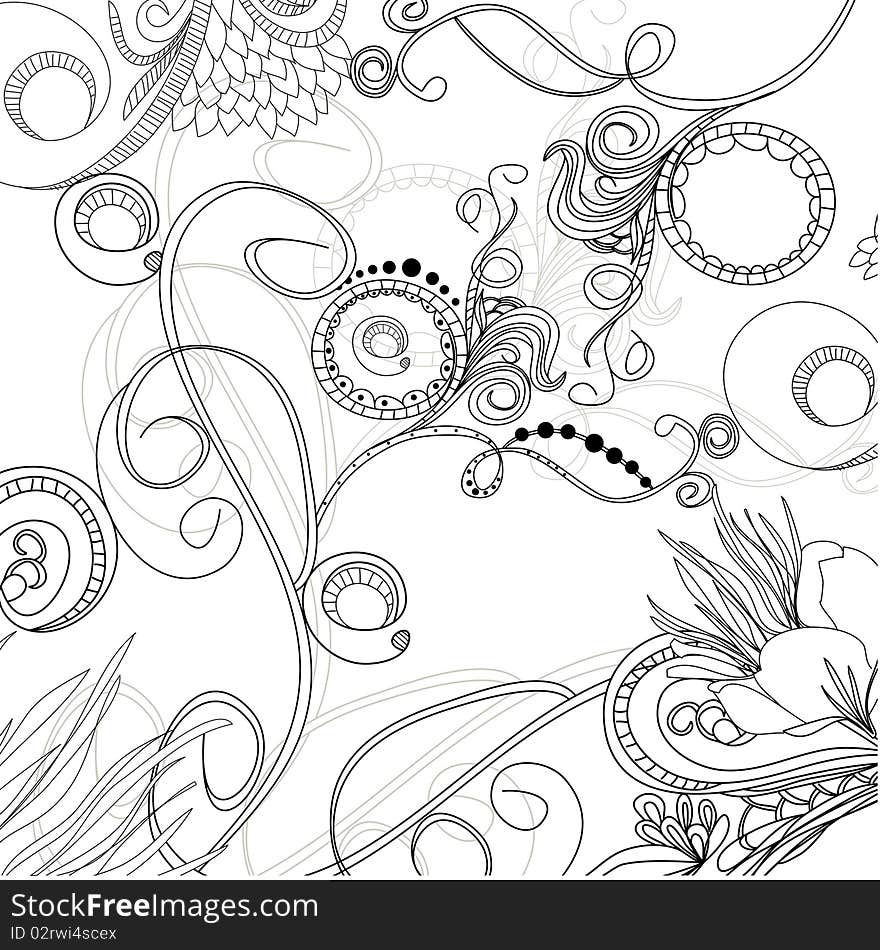 Decorative template for background. Universal template for greeting card, web page, background