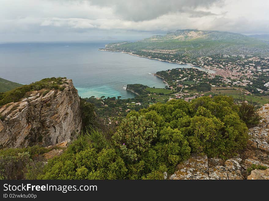 Cliffs and coast near Cassis, France