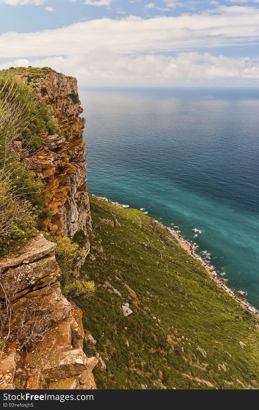 Cliffs and sea near Cassis, France