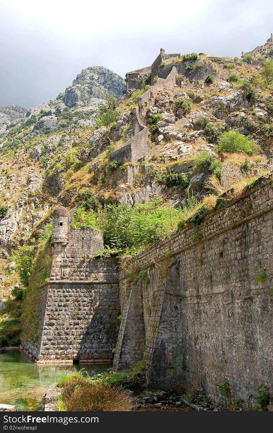 Defevsive walls of Kotor, Montenegro