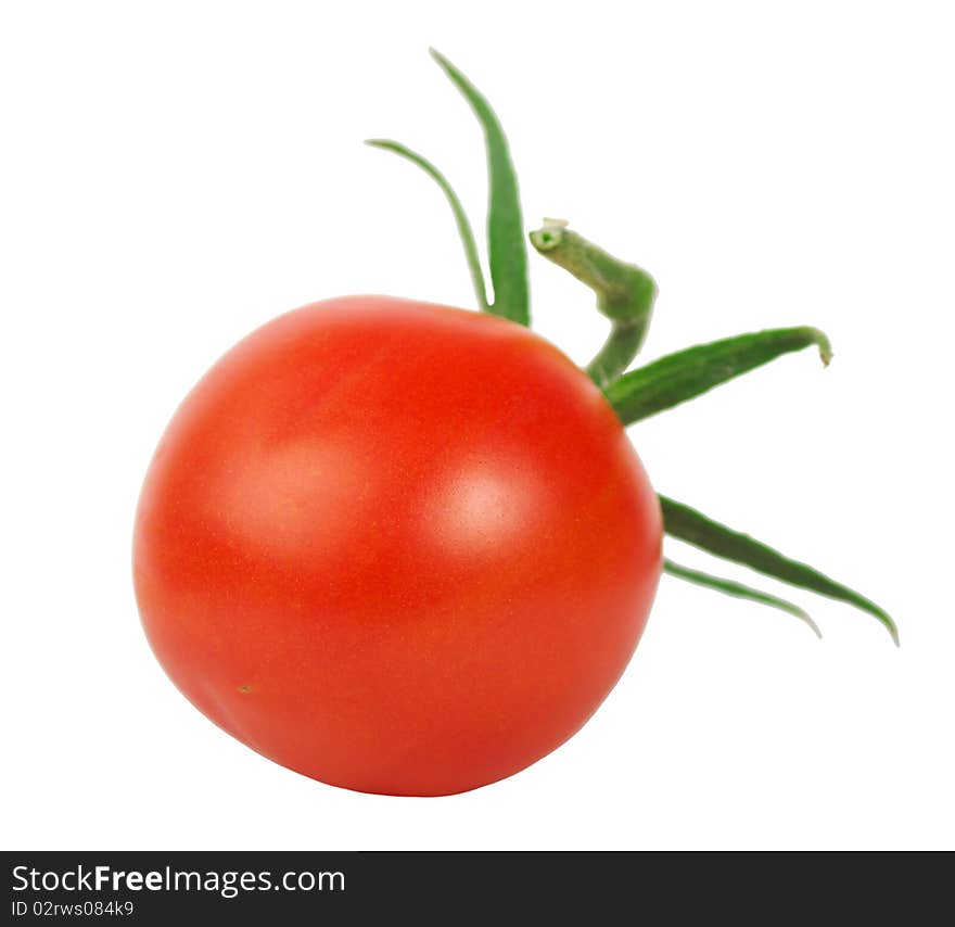 Perfect Ripe Tomato On White