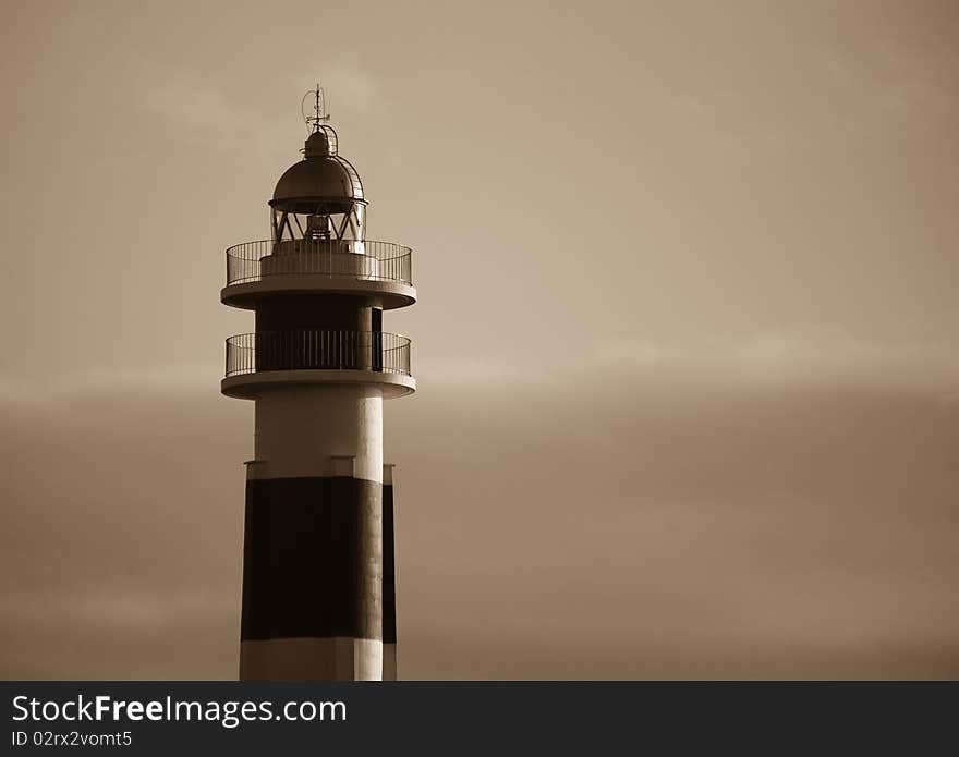 Lighthouse in the town of Calan Bosch on the Spanish island of Menorca. Lighthouse in the town of Calan Bosch on the Spanish island of Menorca