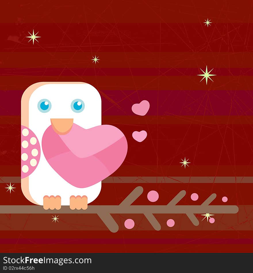 Love concept bird illustration vector