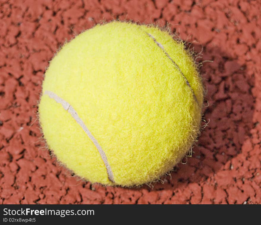 Close-up of yellow tennis ball