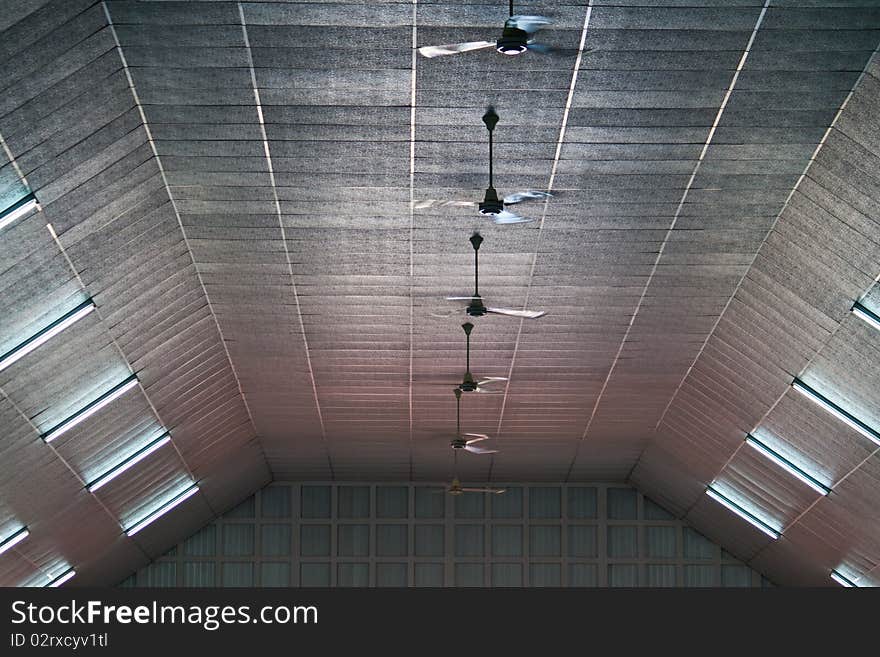 The celling fan indoor stadium