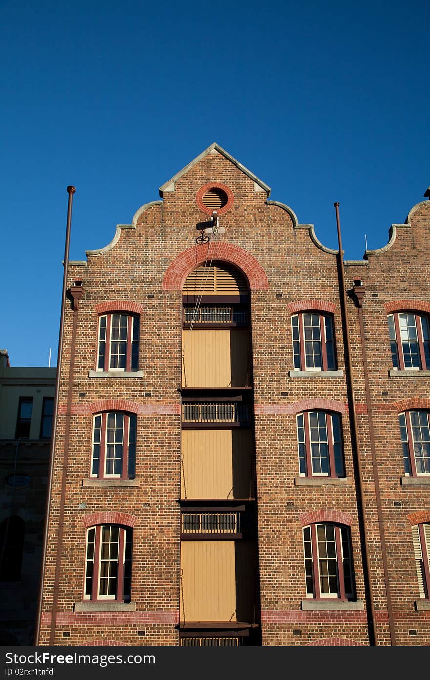 Reconditioned traditional brick warehouse design converted to apartments