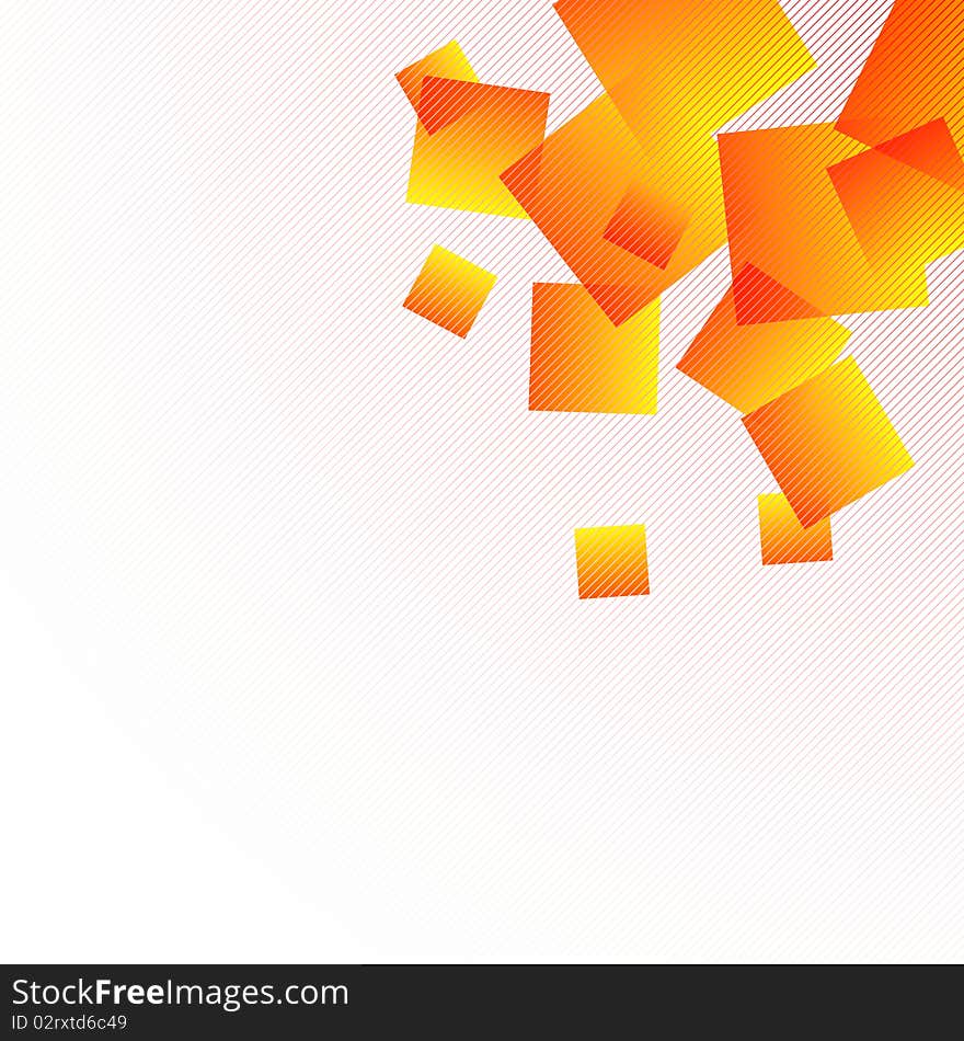 Abstract background with orange squares