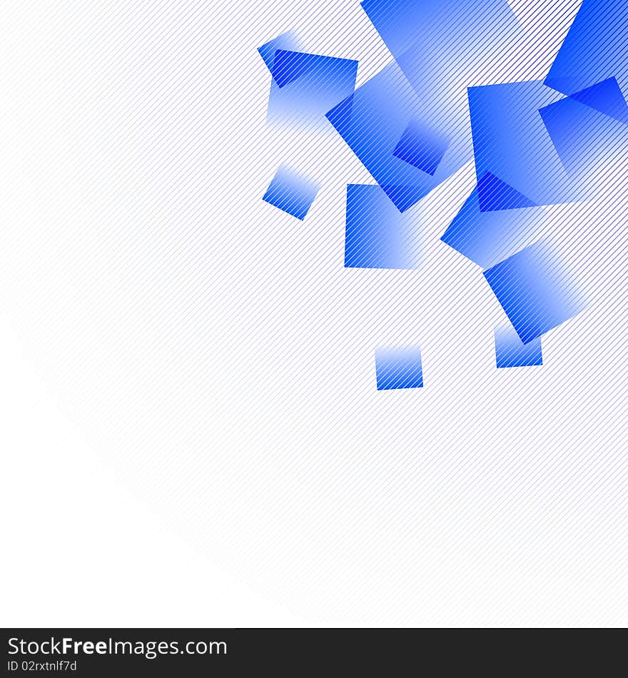 Abstract background with blue squares