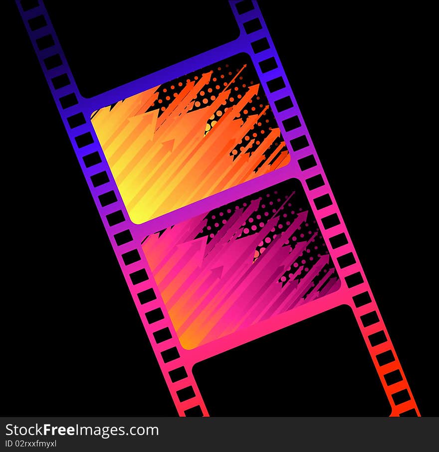 Blank Film Colorful Strip