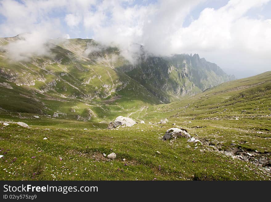 Alpine valley in Romania