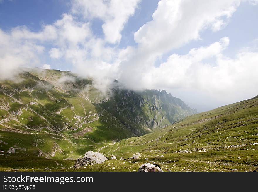 Alpine valley in Romania