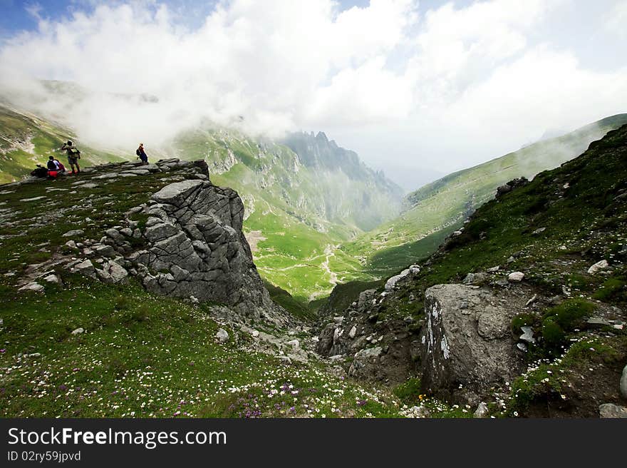 Alpine valley in Romania