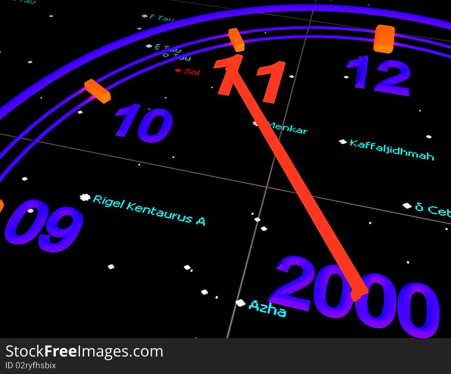 Blue New years space Speedometer