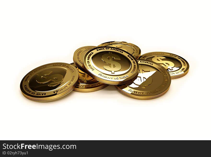 Gold dollar coins