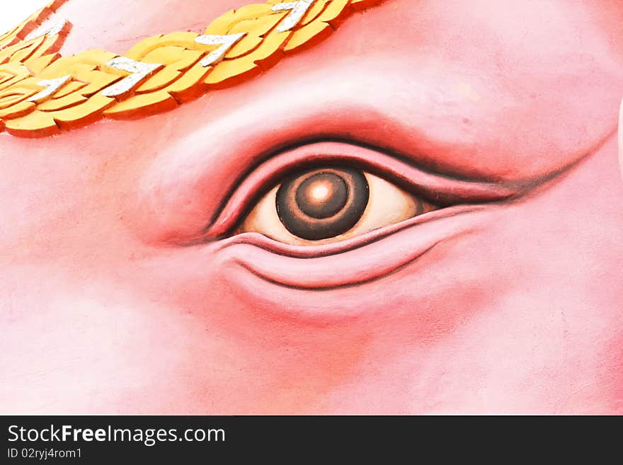 The pattern of Ganesha's eye