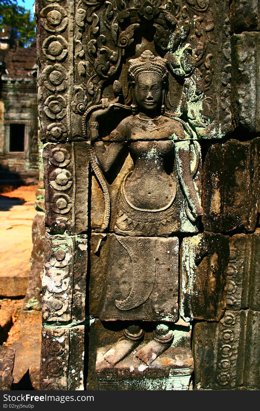 Carved in the walls at Angkor Wat Siem Reap Cambodia. Carved in the walls at Angkor Wat Siem Reap Cambodia.