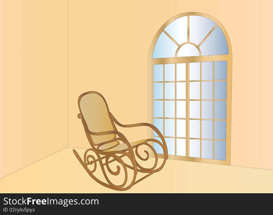 Rocking chair and window