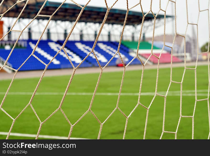 Football net, close-up