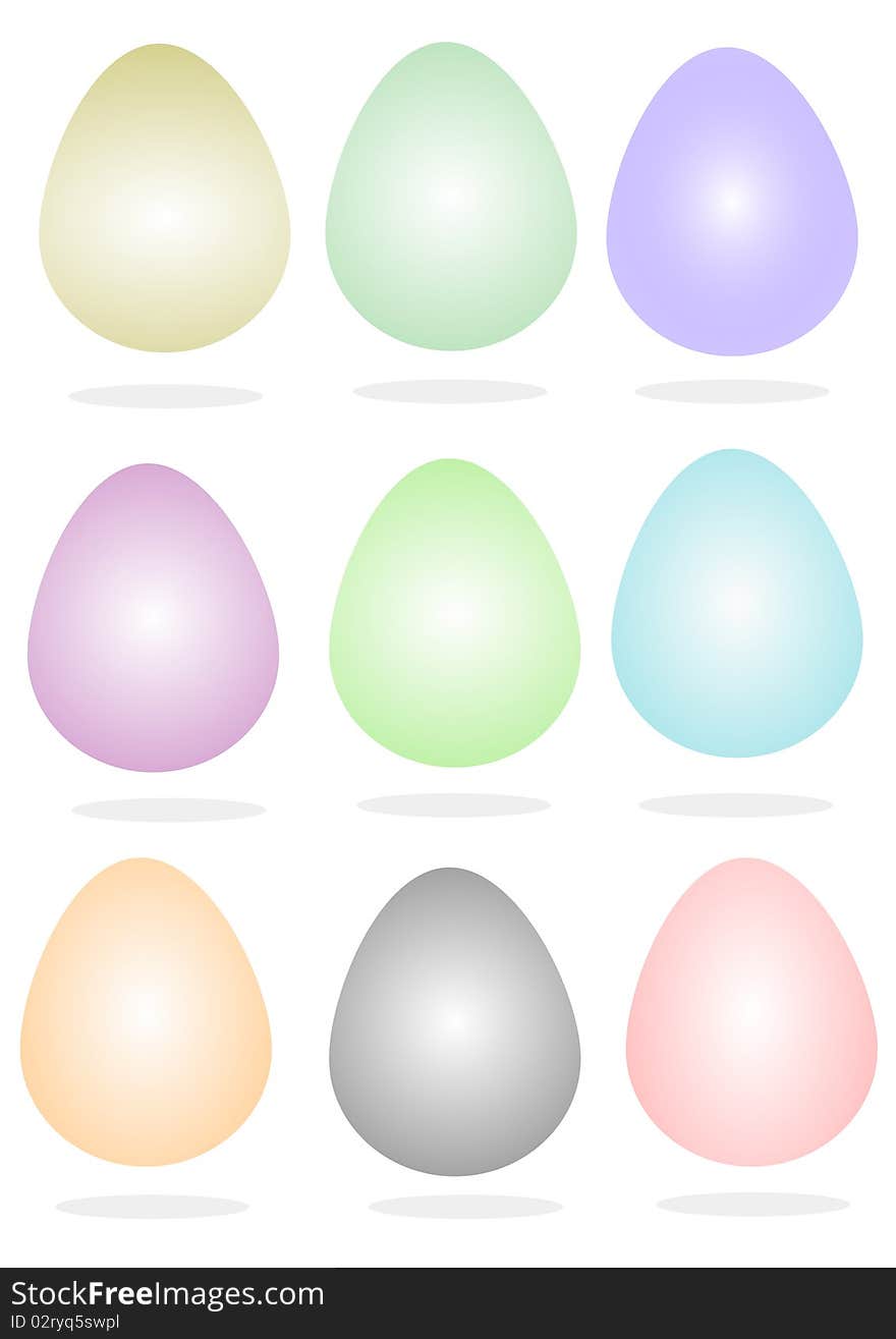 Illustrations of an egg shape. Illustrations of an egg shape