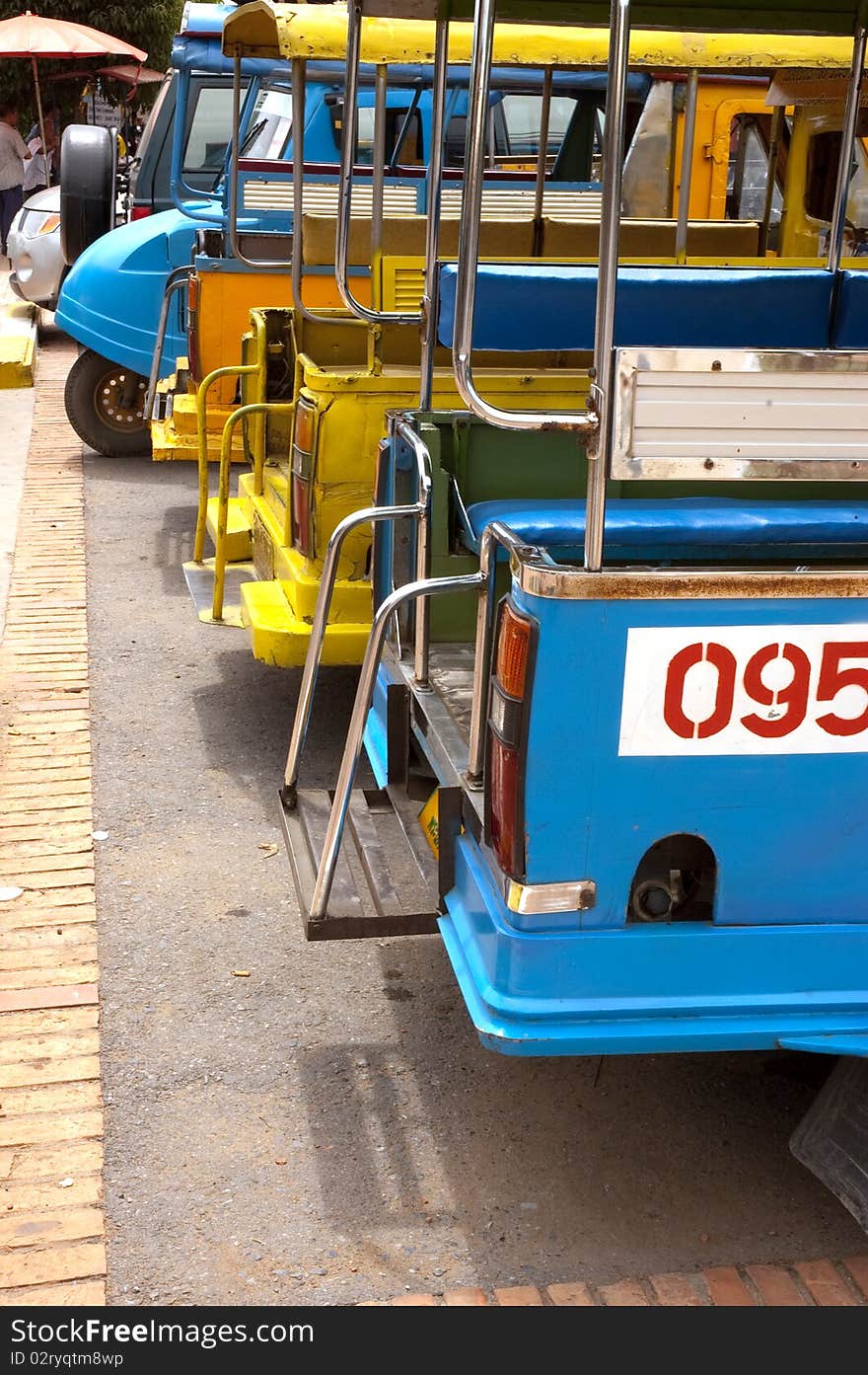 The countryside tuk tuk in Ayutthaya District Thailand, The old capital city