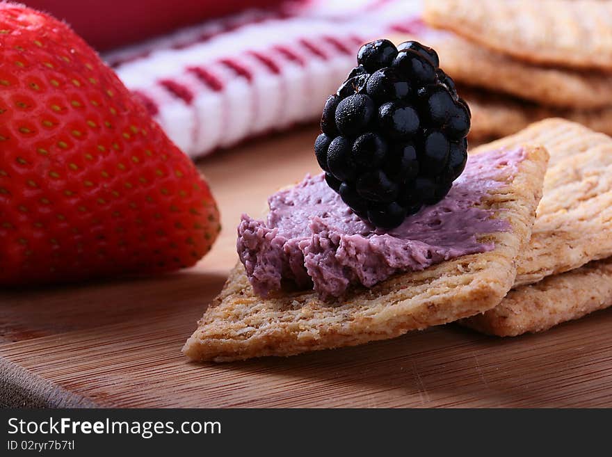 Wheat crackers with fruit