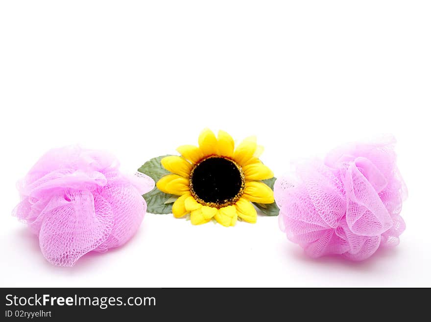 Massage Sponges With Flower