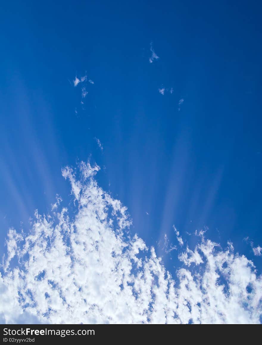 The photo shows a beautiful white clouds in the sky