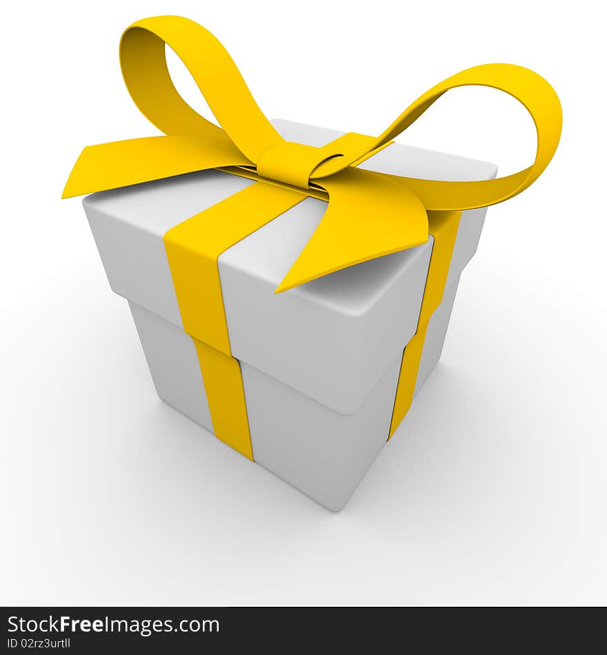 3d render of gift box. 3d render of gift box