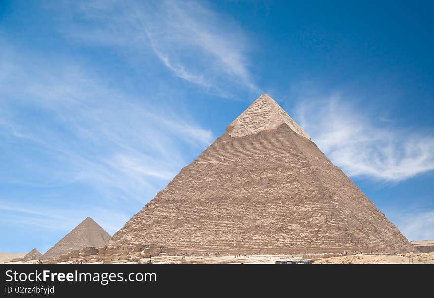 This ancient great Pyramids of Giza in Egypt