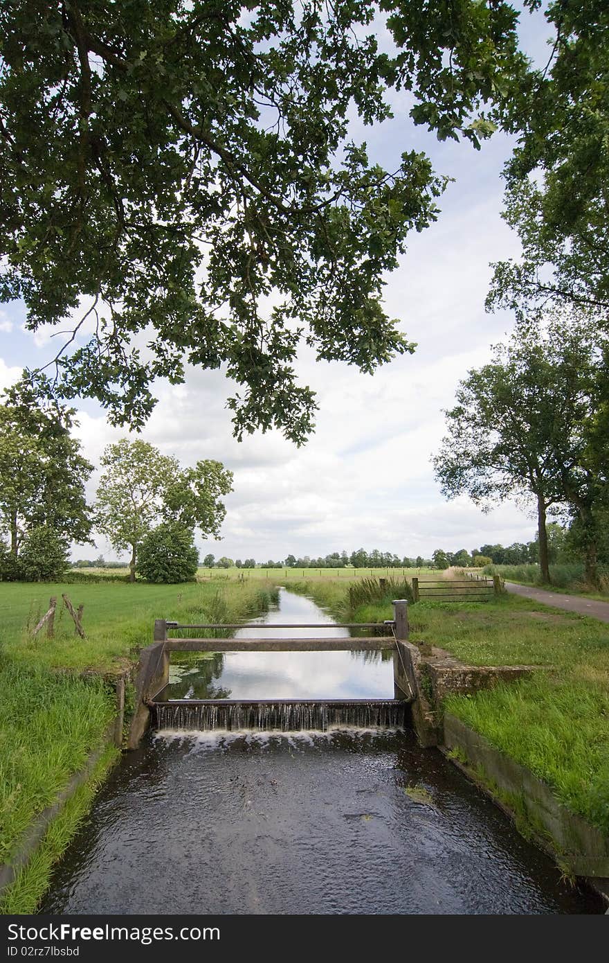 In the centre of Utrecht, Holland, a small canal crosses the county. In the centre of Utrecht, Holland, a small canal crosses the county