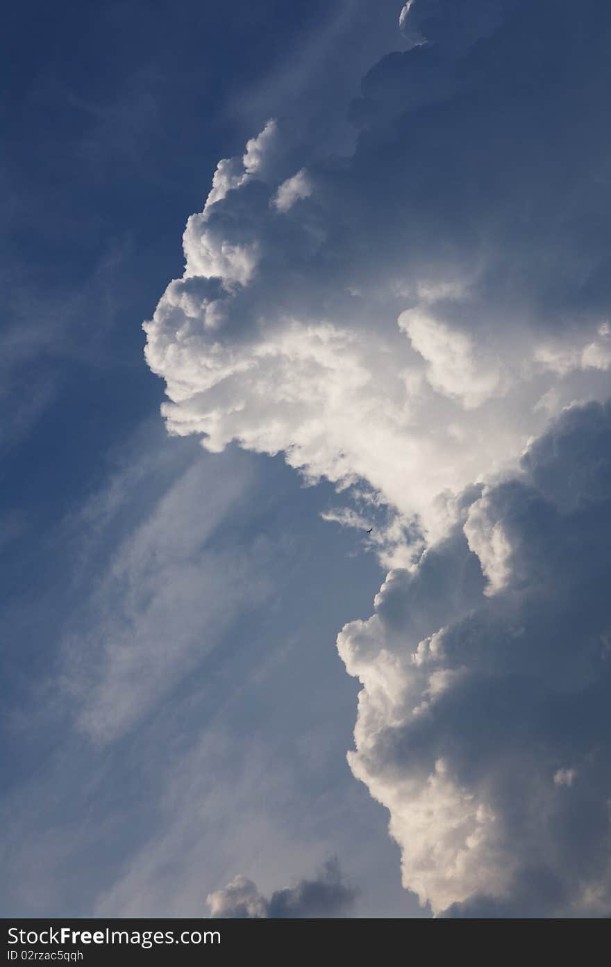 Big white cumulus cloud formation. Big white cumulus cloud formation