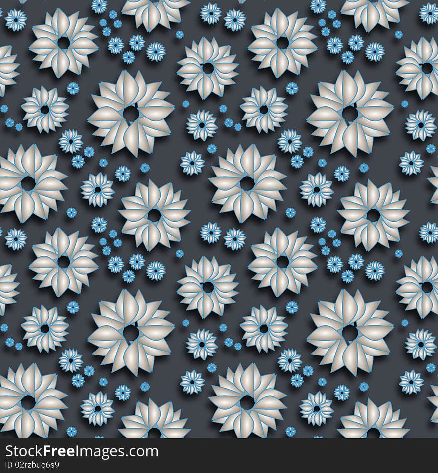 A seamless and colored floral background. A seamless and colored floral background