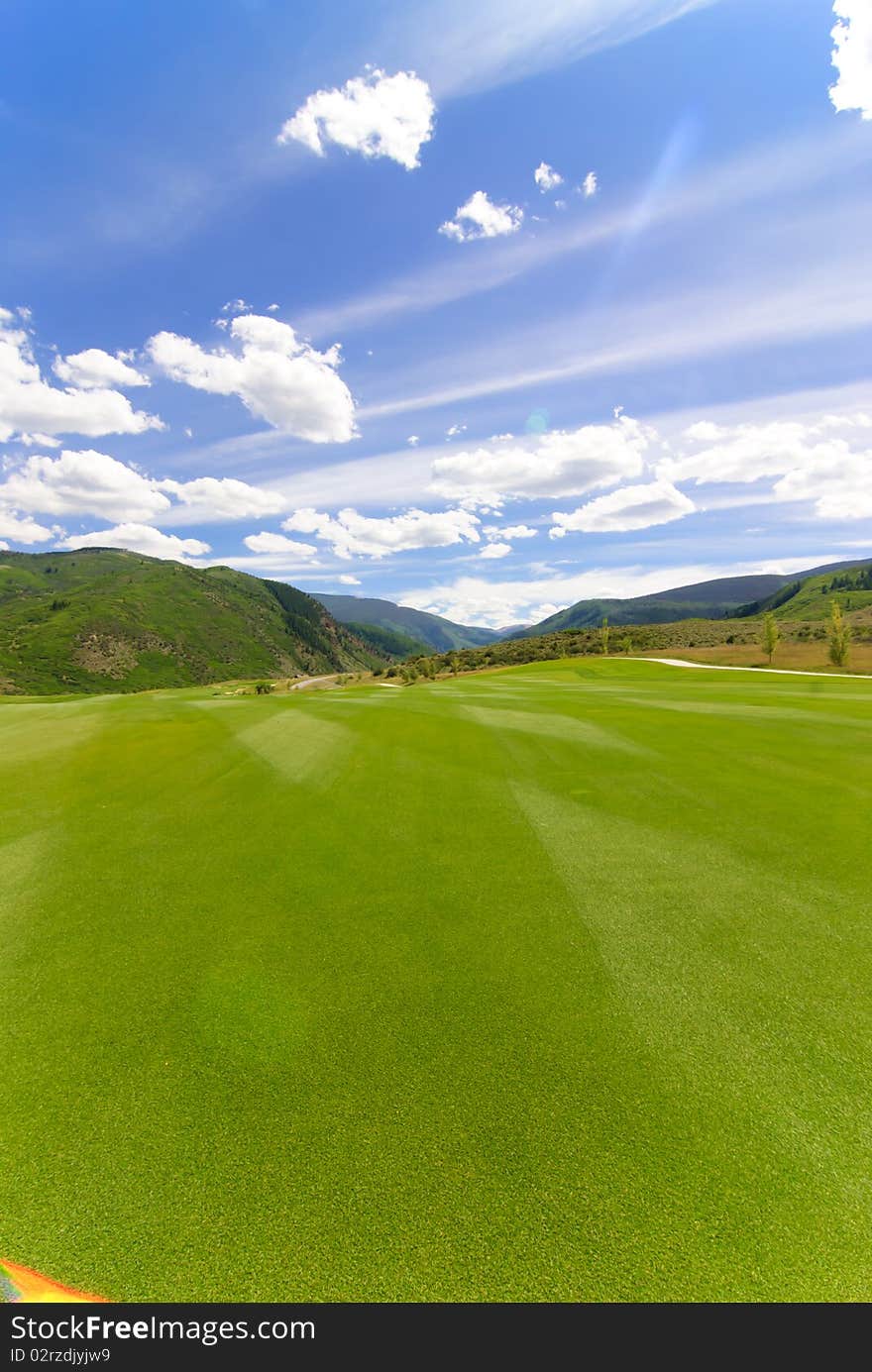 Green meadow in Colorado mountains. Green meadow in Colorado mountains