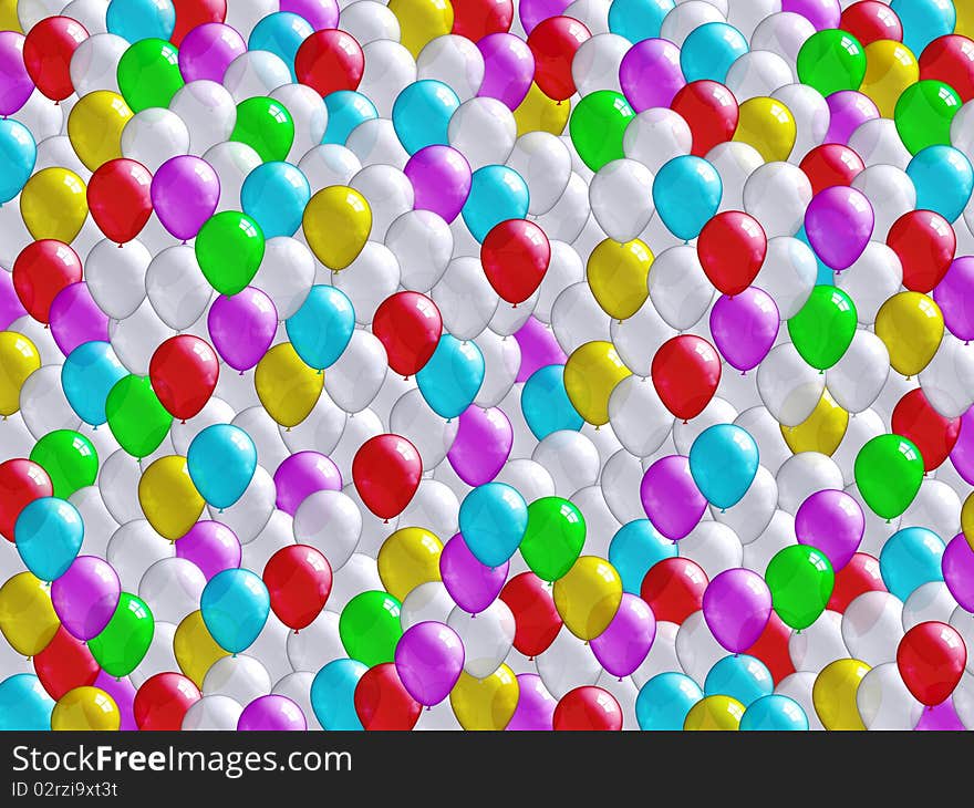 Background from the great number of varicoloured glossy balloons. Background from the great number of varicoloured glossy balloons